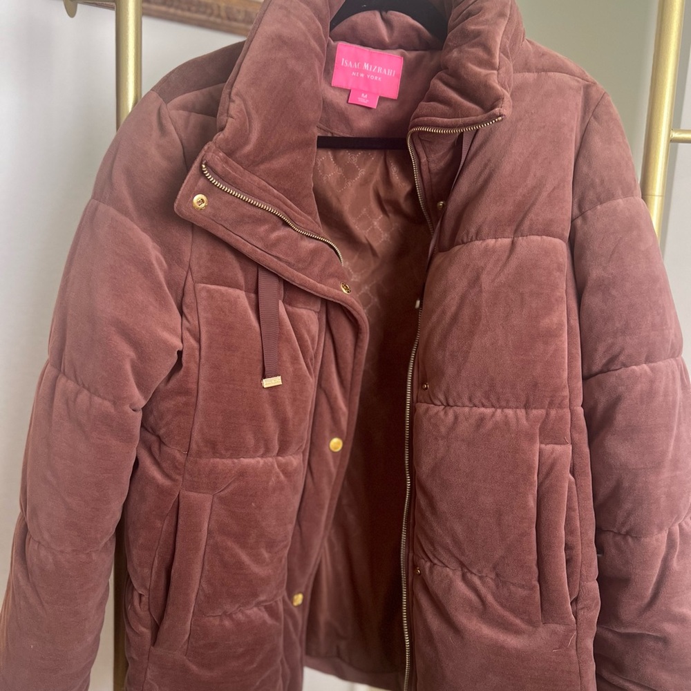 Isaac Mizrahi Brown Puffer Jacket